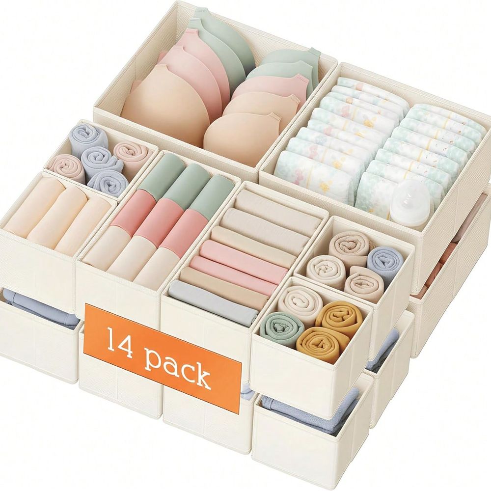 Baby Nursery Closet Organization - 14-częściowy organizer do szuflad na ubrania,