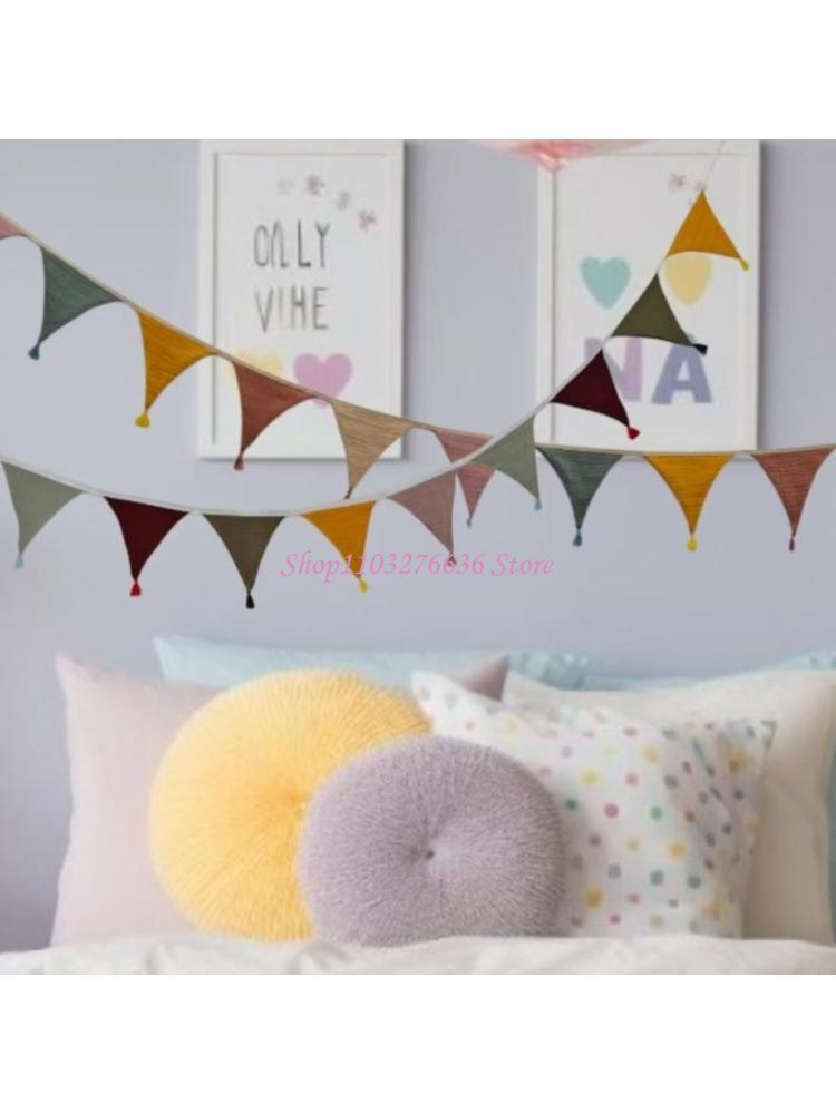 Baby Nursery Neutral - R6FD Oddychające cukierki kolorowe przedszkole chorągiewki