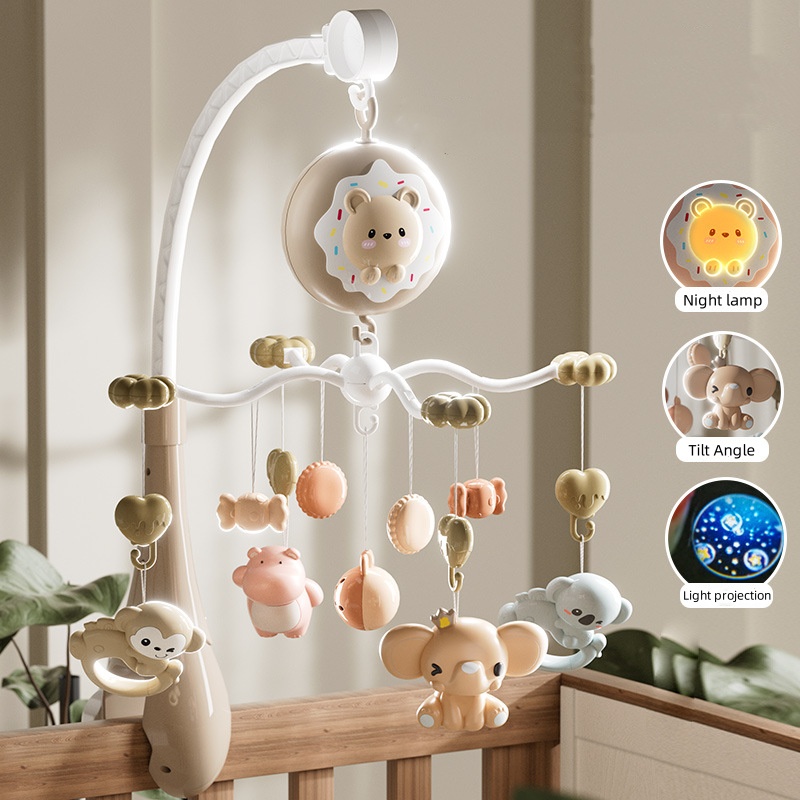 Baby Nursery Mobile - Zabawki edukacyjne dla noworodków, elektryczny obrotowy