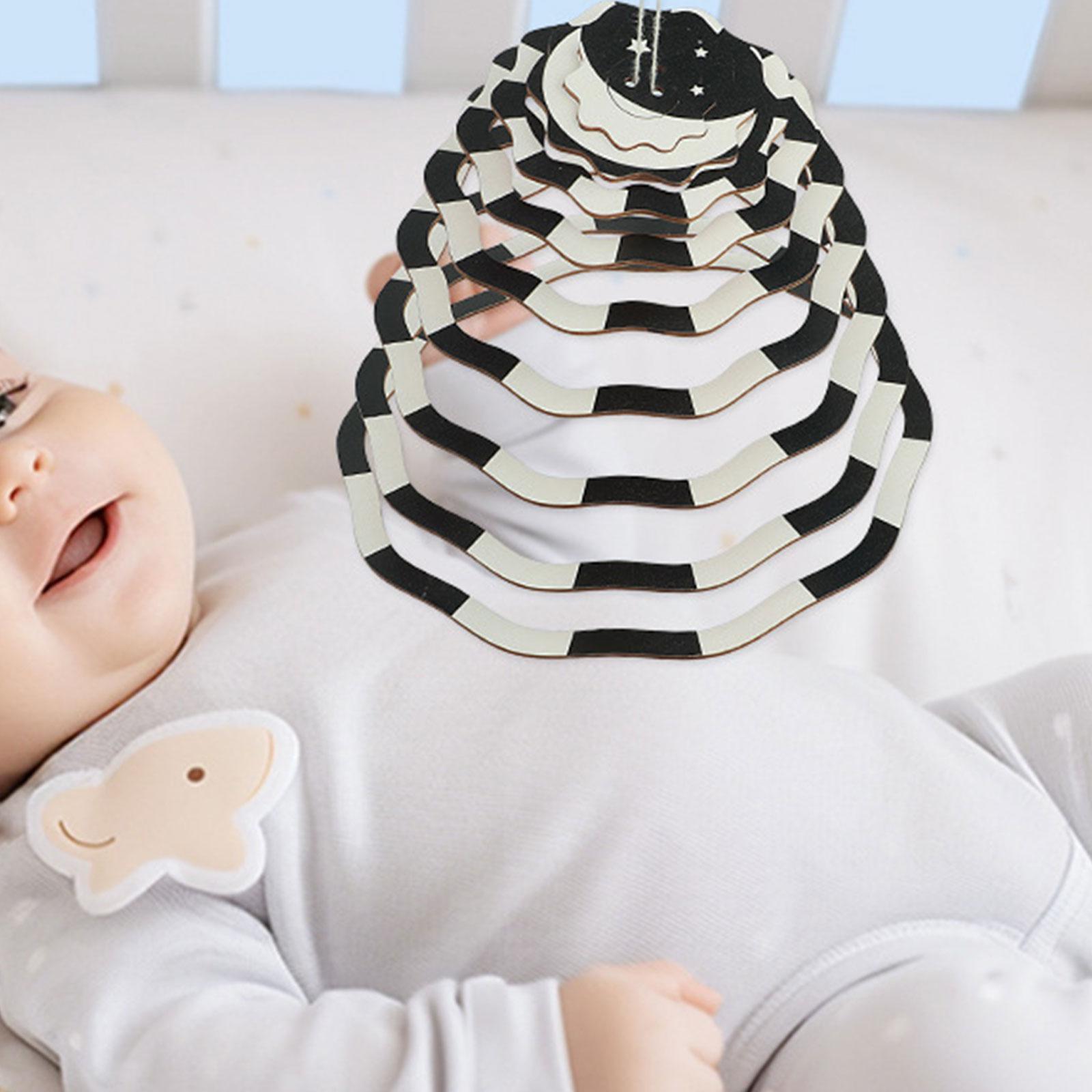 Baby Nursery Mobile - Mobil do łóżeczka, zabawka sensoryczna, czarno-biała