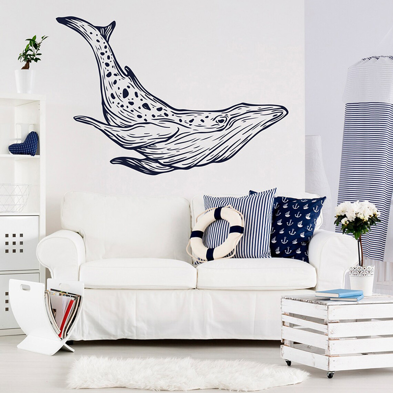 Naklejki na ścianę wieloryby m – Baby Nursery Mural Wallpaper recenzja i cena