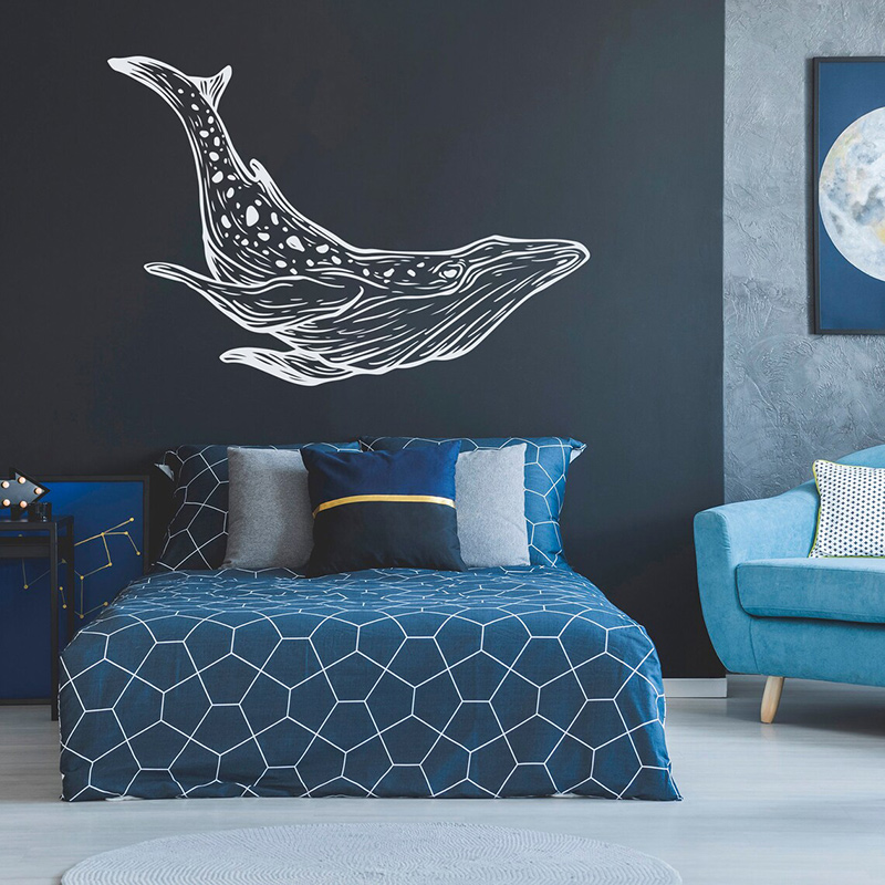 Naklejki na ścianę wieloryby m – Baby Nursery Mural Wallpaper recenzja i cena