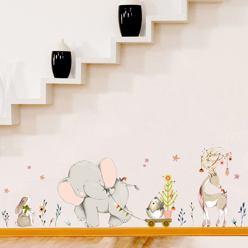 Naklejki ścienne Szczęśliwy Sł – Baby Nursery Mural Wallpaper recenzja i cena