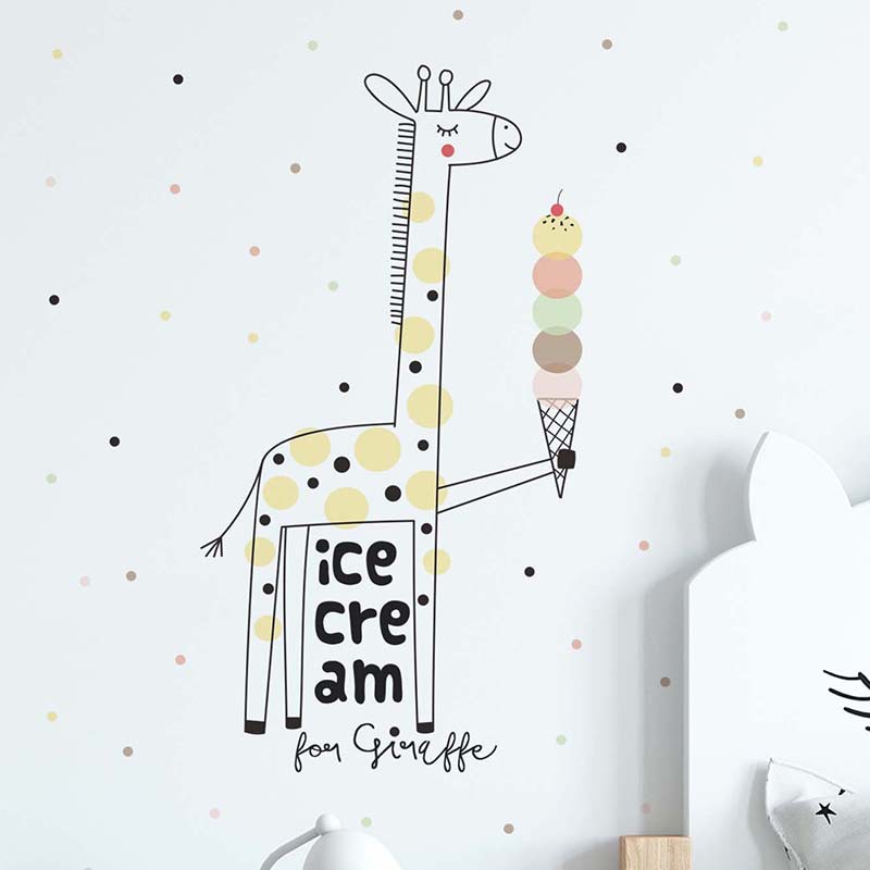 Naklejka ścienna z żyrafą i lo – Baby Nursery Mural Wallpaper recenzja i cena