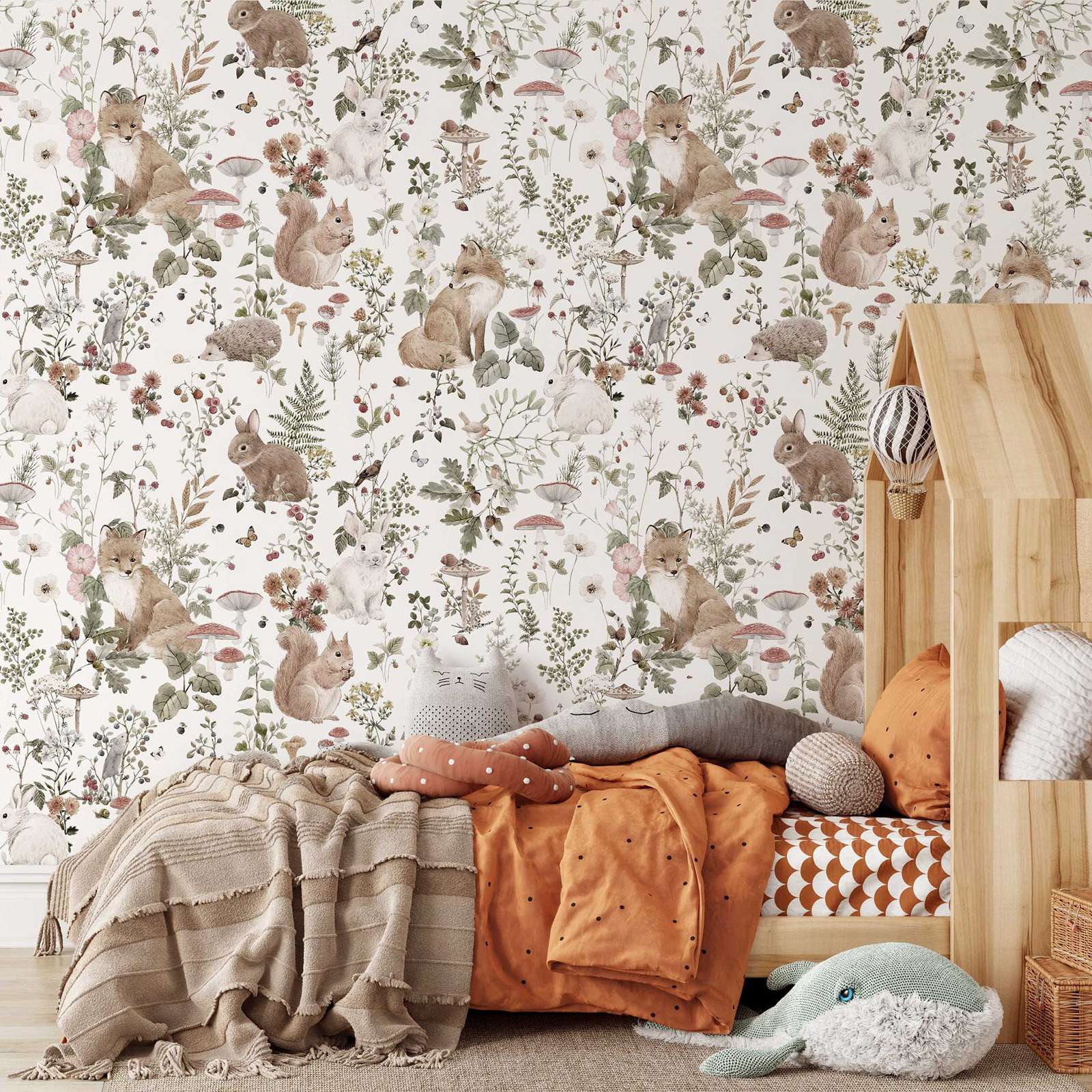 Forest Babies MuraL, chłopięca – Baby Nursery Mural Wallpaper recenzja i cena