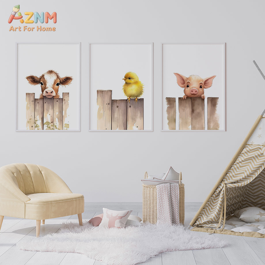 AZNM Akwarelowe Słodkie Zwierz – Baby Nursery Neutral recenzja i cena