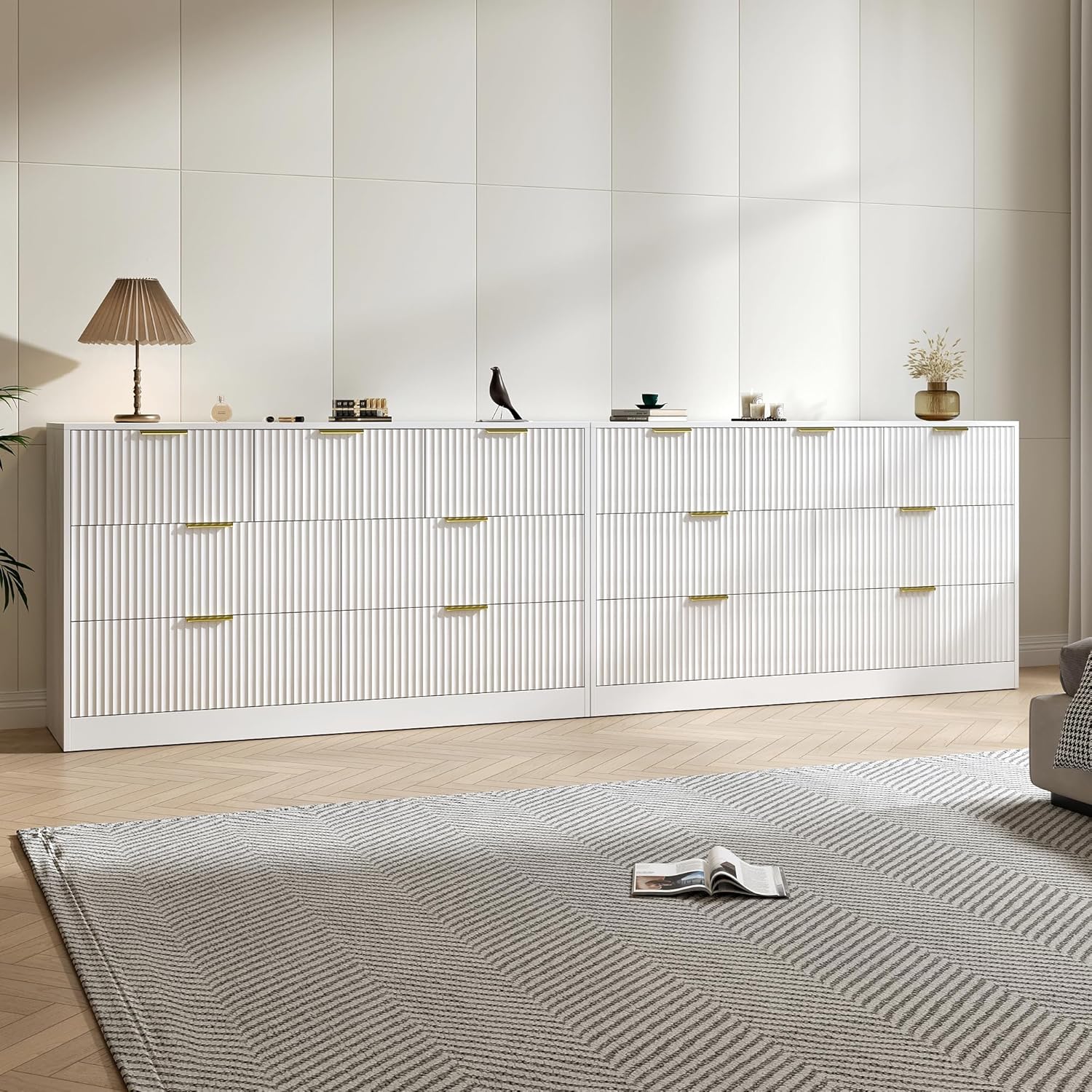 # Biały Drewniany Długi Komod  – Drawer Dresser White recenzja i cena