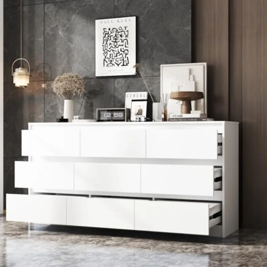 Komoda z 9 szufladami do sypia – Drawer Dresser White recenzja i cena