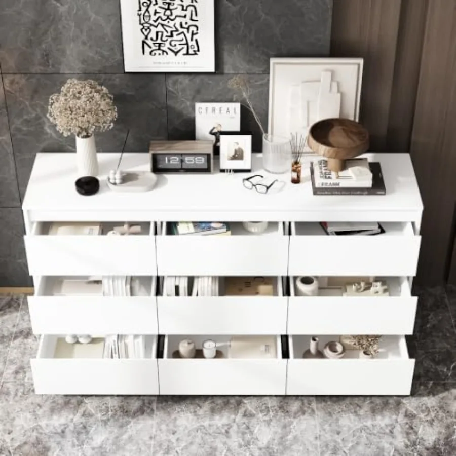 Komoda z 9 szufladami do sypia – Drawer Dresser White recenzja i cena