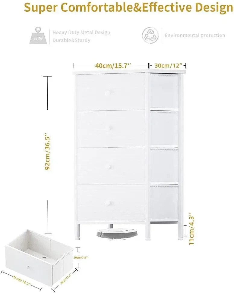 Mała biała komoda do sypialni, – Drawer Dresser White recenzja i cena