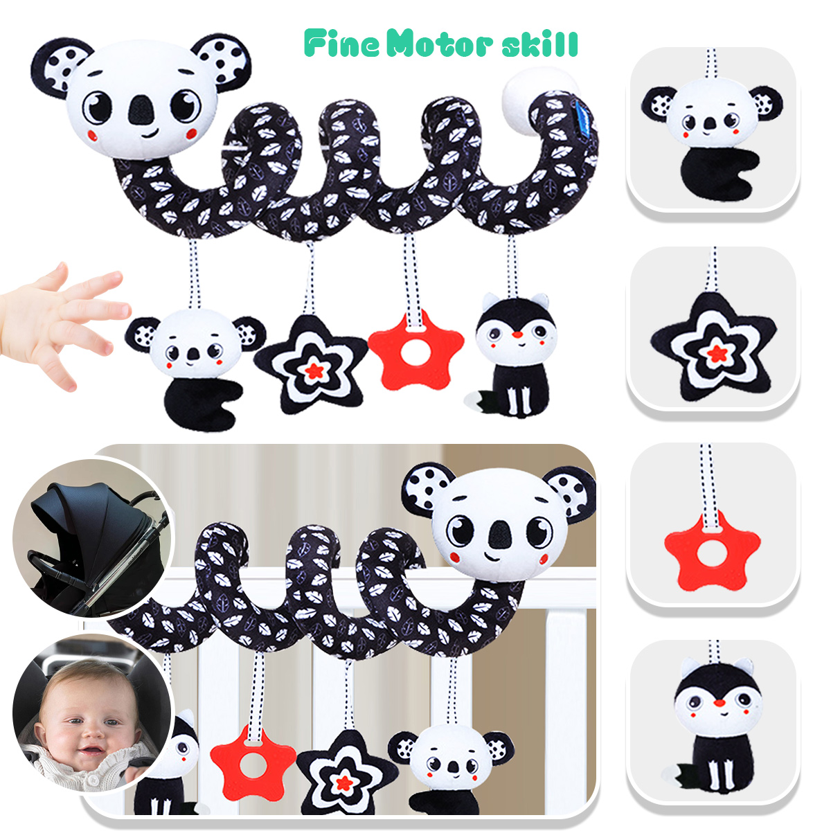 Zabawki spiralne pluszowe, cza – Baby Nursery Mobile recenzja i cena