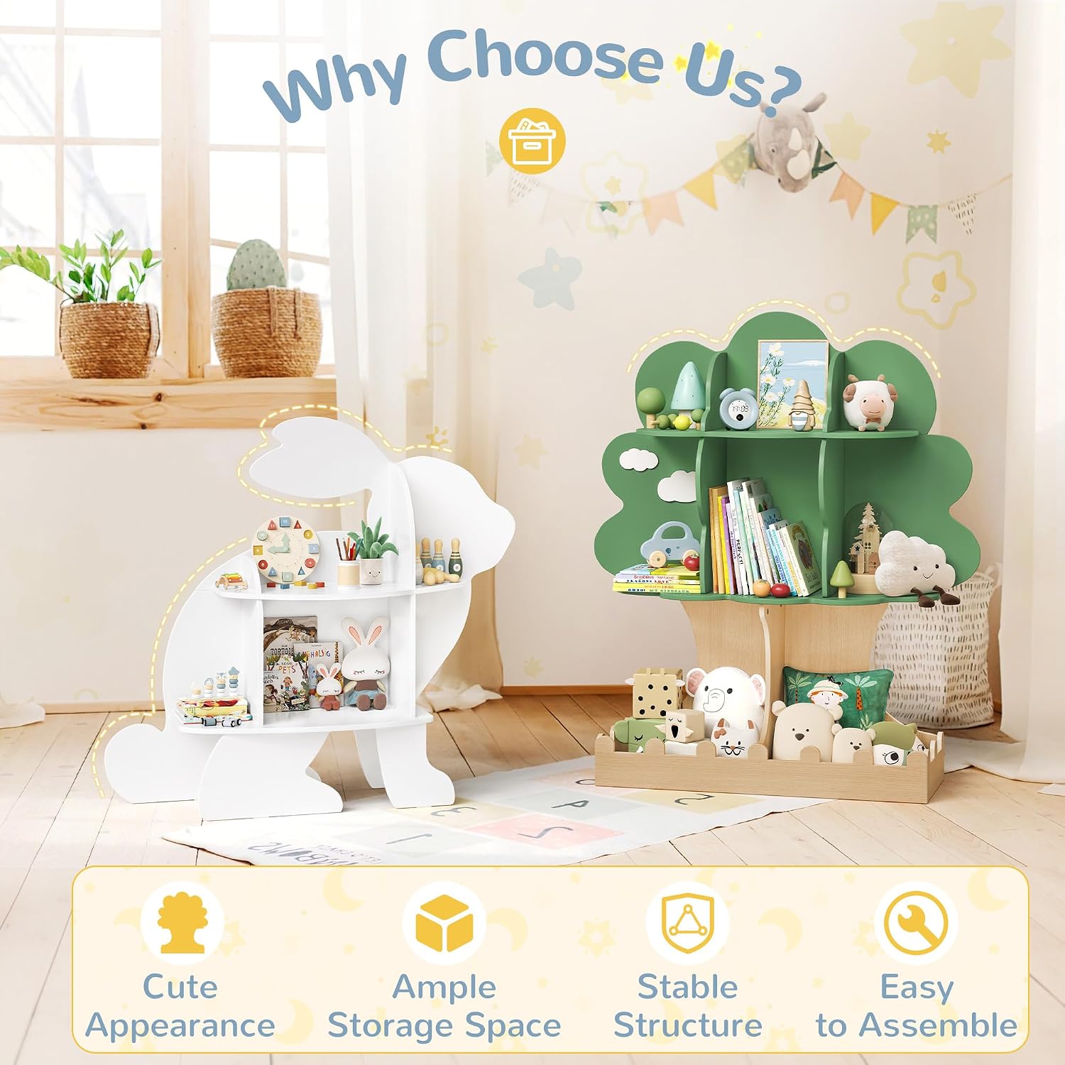 Regał na książki dla maluchów, – Baby Nursery Green recenzja i cena