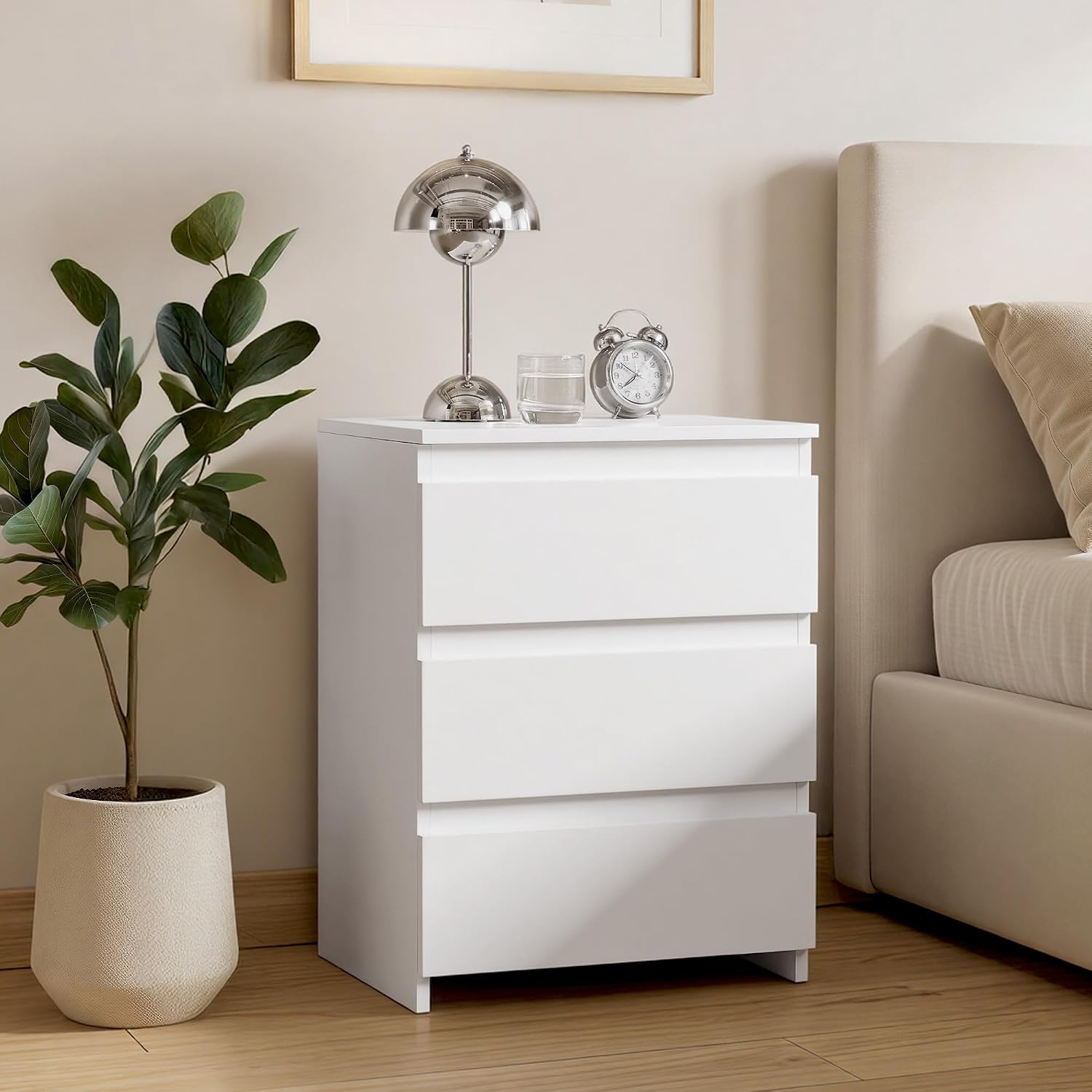Mała szafka nocna z 3 szuflada – Drawer Dresser White recenzja i cena