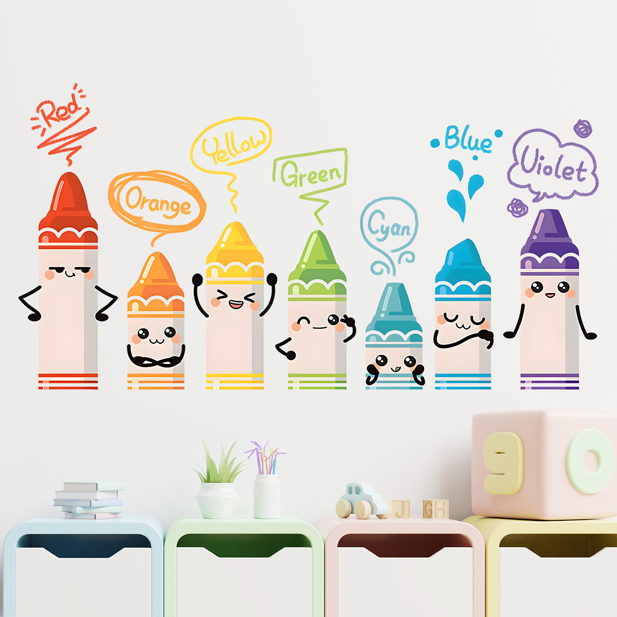 Cartoon Cute Colorful Crayon P – Baby Nursery Needs recenzja i cena