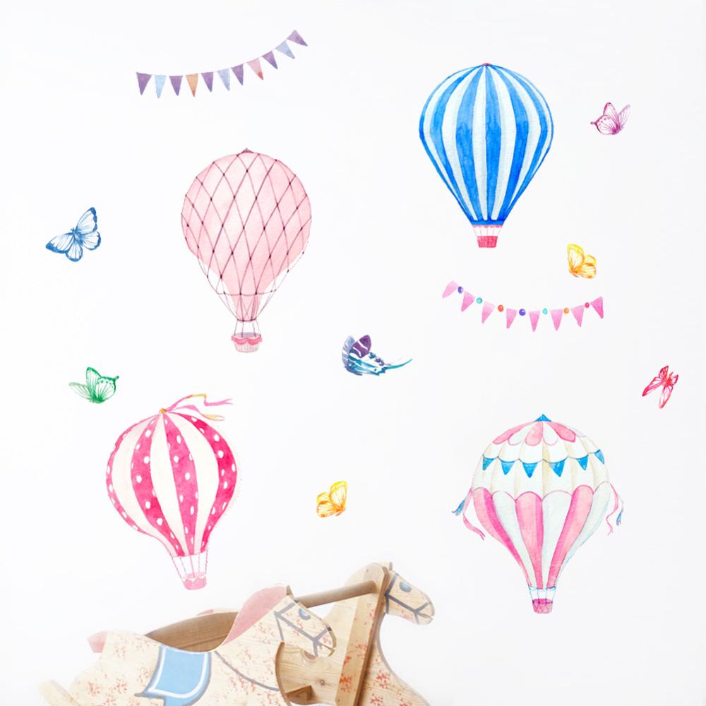 Naklejka ścienna z balonem na  – Baby Nursery Mural Wallpaper recenzja i cena