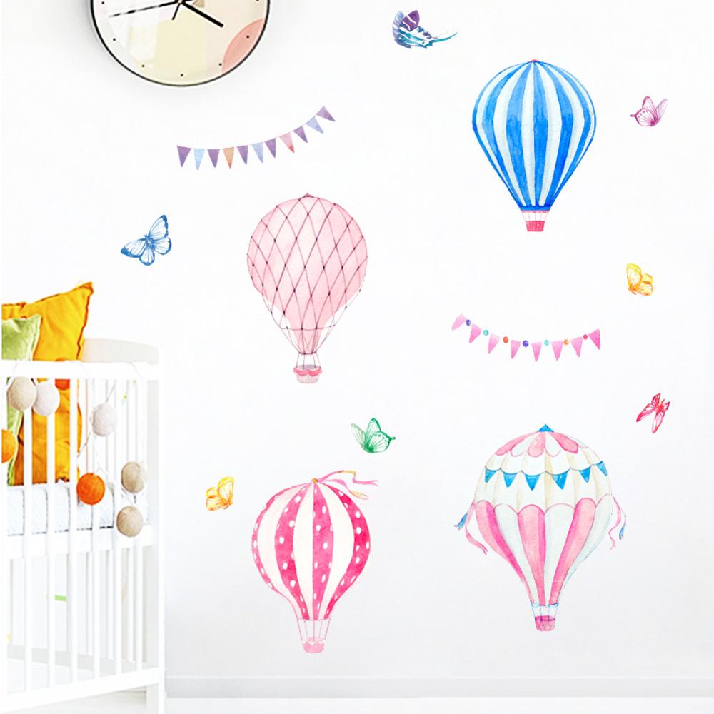 Naklejka ścienna z balonem na  – Baby Nursery Mural Wallpaper recenzja i cena