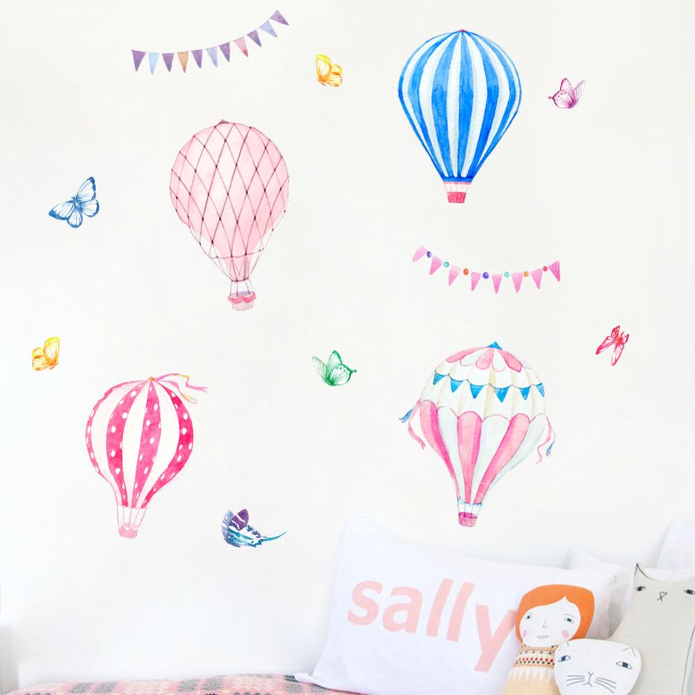 Naklejka ścienna z balonem na  – Baby Nursery Mural Wallpaper recenzja i cena