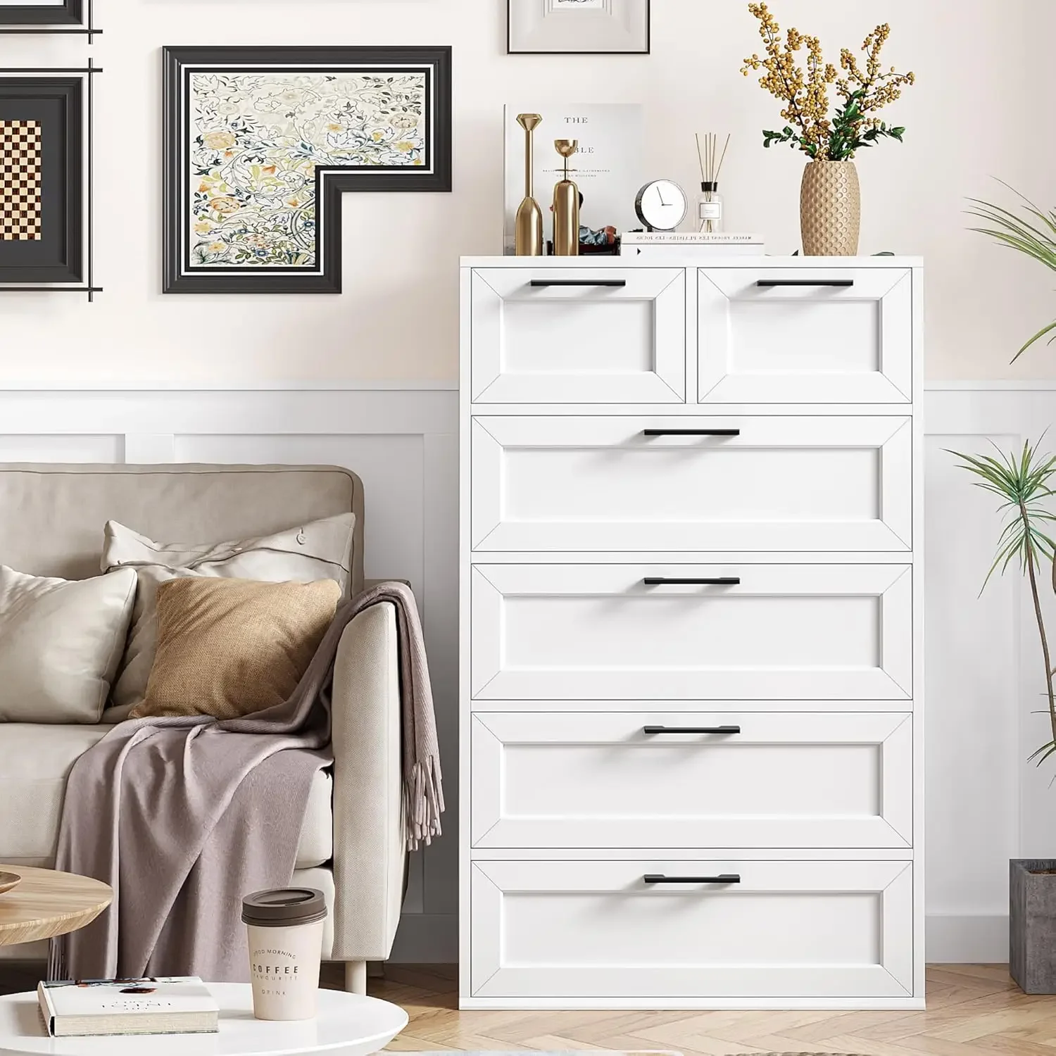 Wielka Wyprzedaż: Komoda z 6 s – Drawer Dresser White recenzja i cena