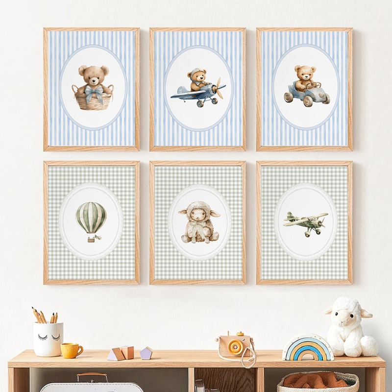 Vintage Plakat na Płótnie z Ba – Baby Nursery Green recenzja i cena