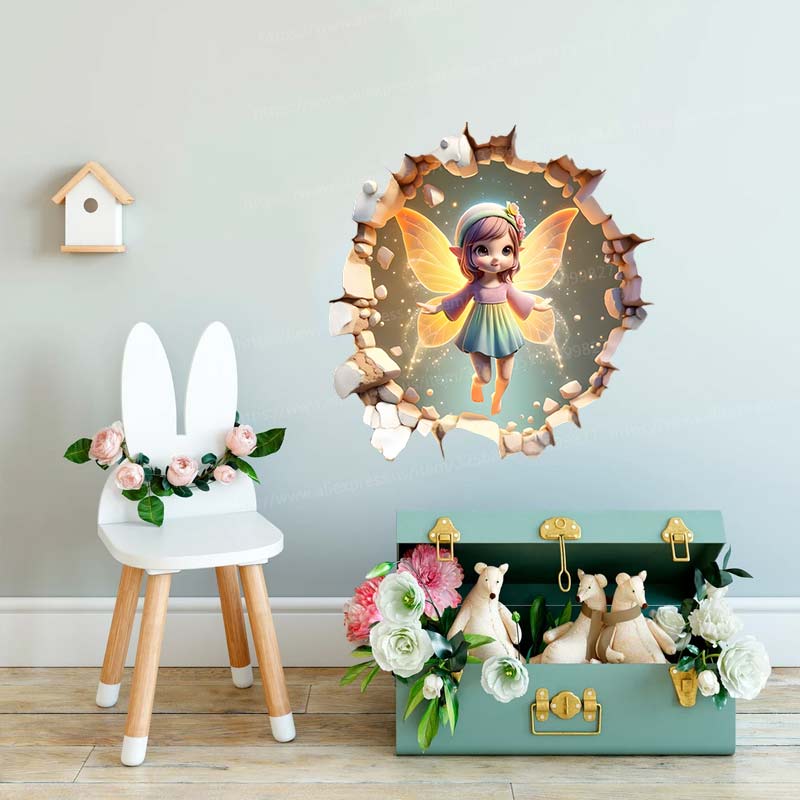 Wróżka Motyl Naklejka Ścienna  – Baby Nursery Mural Wallpaper recenzja i cena