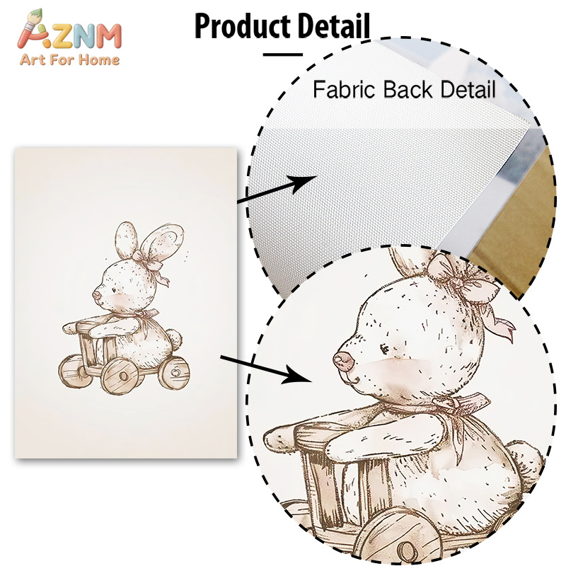 AZNM Vintage Obraz na Płótnie  – Baby Nursery Neutral recenzja i cena