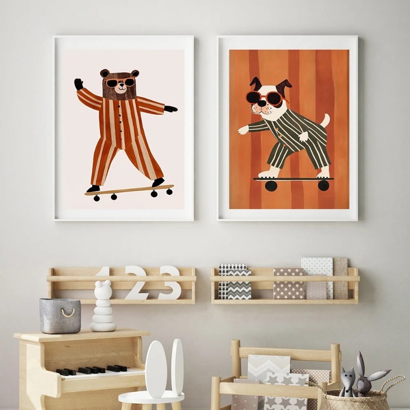 1 szt. bezramowy plakat z zaba – Baby Nursery Neutral recenzja i cena