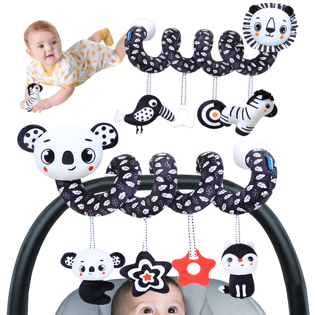Pluszowe zabawki spiralne do z – Baby Nursery Mobile recenzja i cena