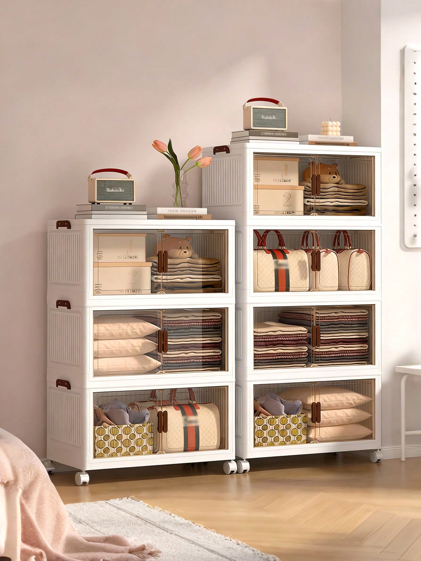 5-poziomowy składany regał do  – Drawer Dresser White recenzja i cena