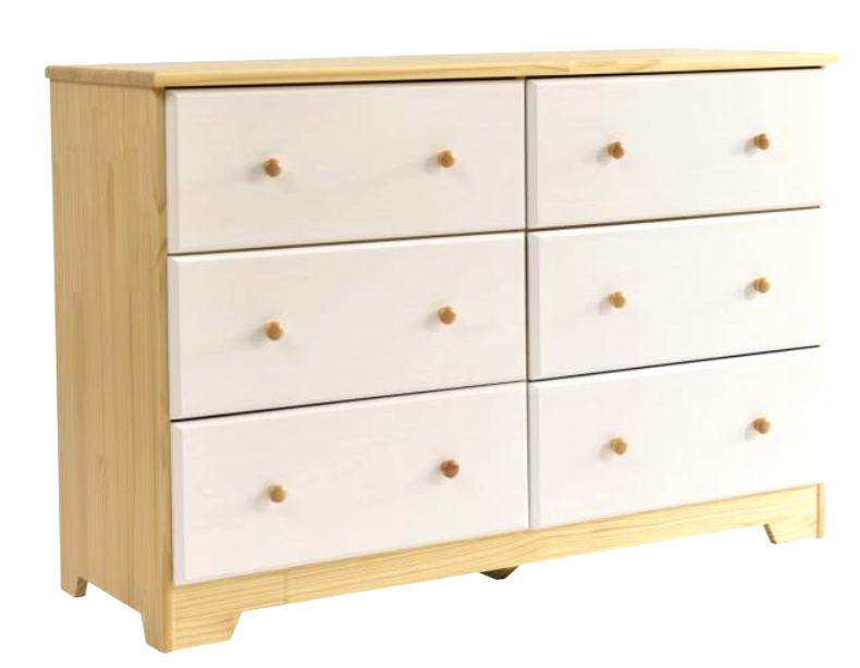 xx-Home Products Natural & Whi – Drawer Dresser White recenzja i cena